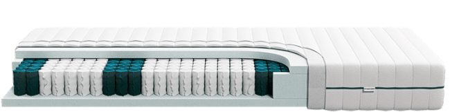 Droomidee koudschuim pocketvering matras 90x200 zijaanzicht